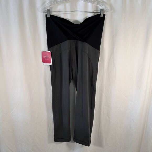 Isabel Maternity by Ingrid & Isabel Pants - New Isabel Maternity Leggings Women's Large Grey Pull On Active Capri Crossover